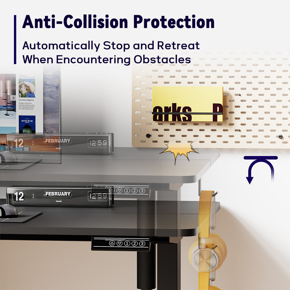 Bureau Électrique Debout Réglable en Hauteur, 120x60cm