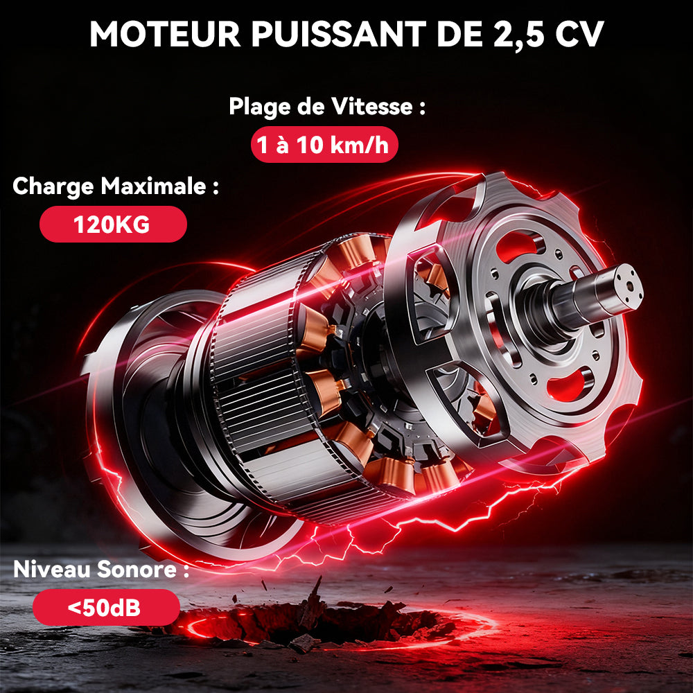 Tapis de Course C1, Vitesse 1-10KM/H, 5% Inclinaison Manuelle