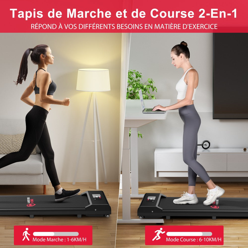 Tapis de Course C1, Vitesse 1-10KM/H, 5% Inclinaison Manuelle