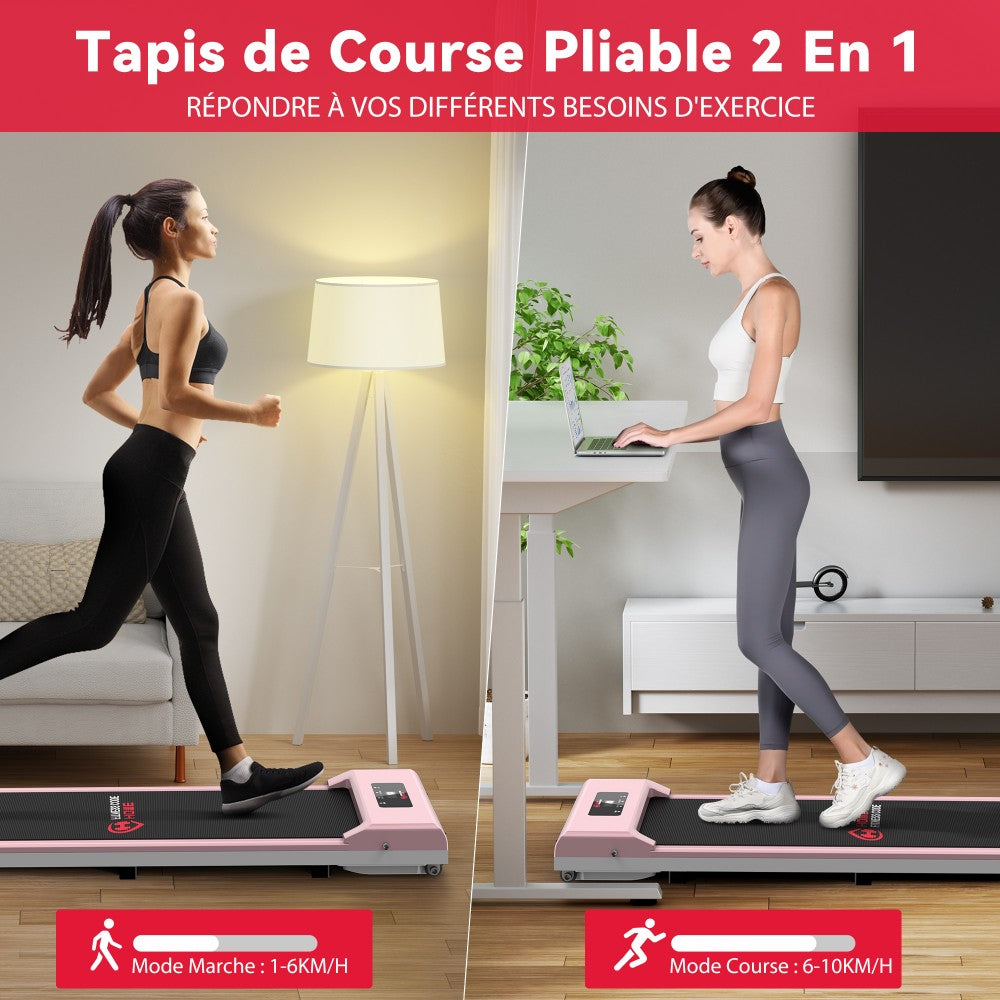 Tapis de Course C1, Vitesse 1-10KM/H, 5% Inclinaison Manuelle