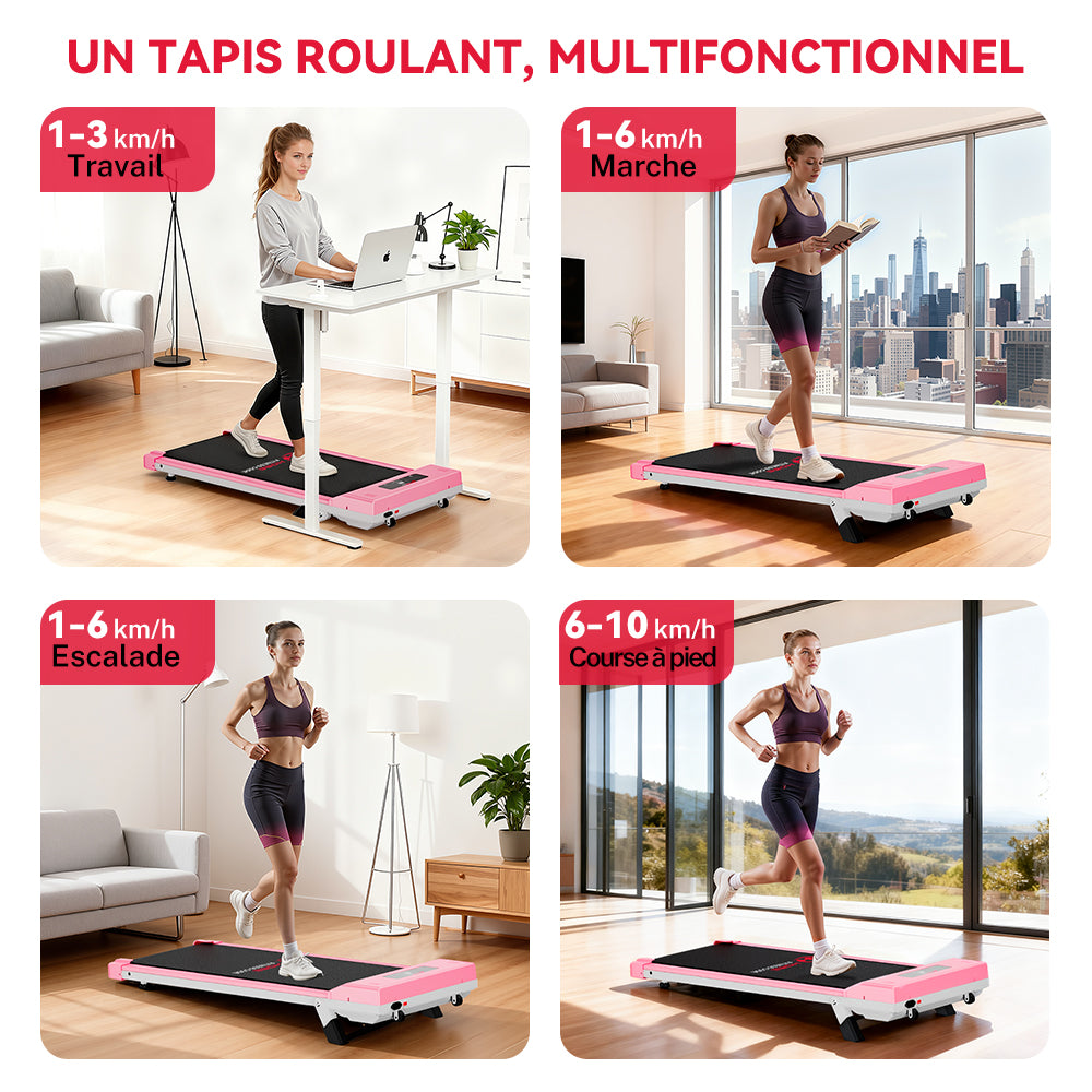 Tapis de Course C1, Vitesse 1-10KM/H, 5% Inclinaison Manuelle