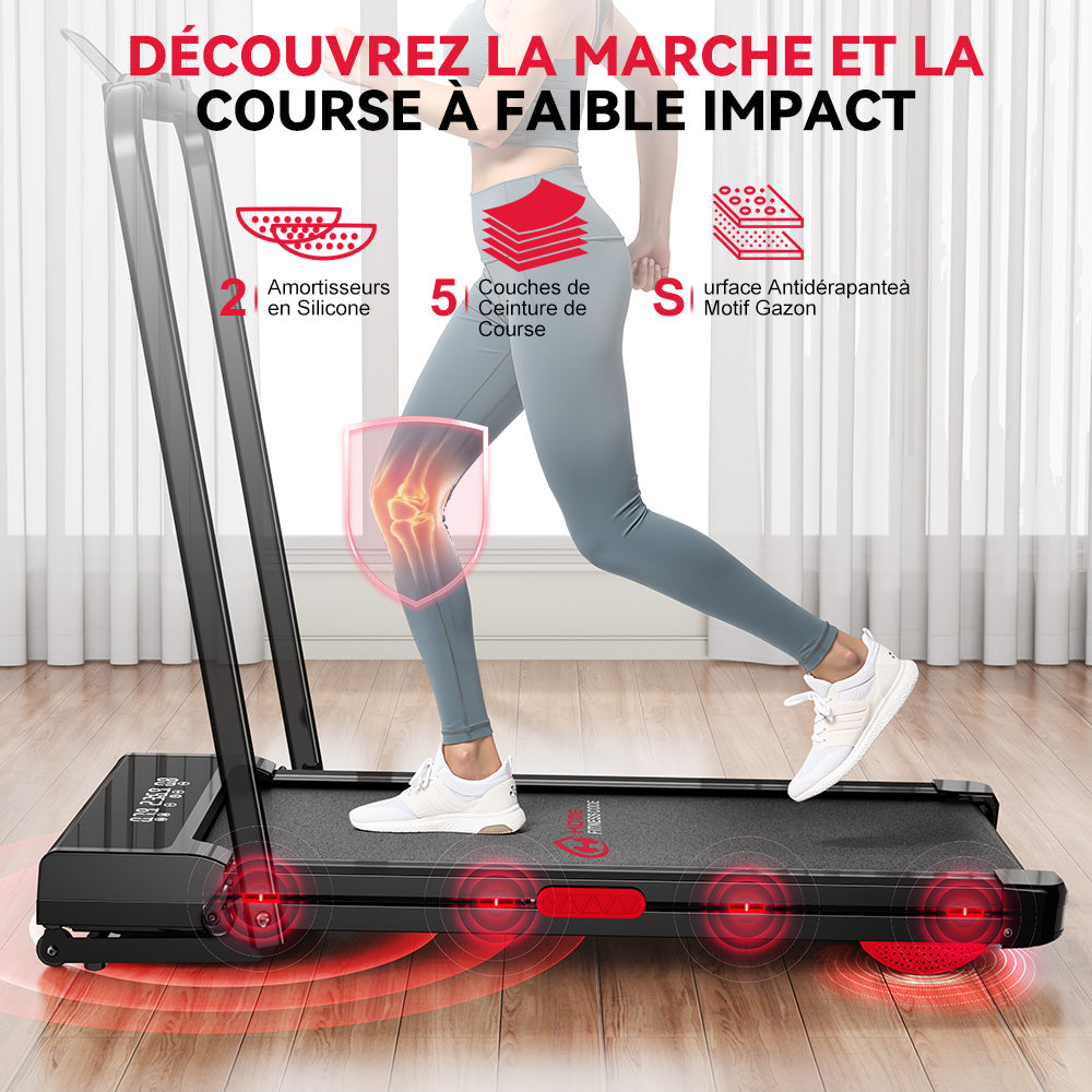 Tapis de Course Pliant Y3 avec Moteur sans Balais, Inclinaison Automatique de 12 %