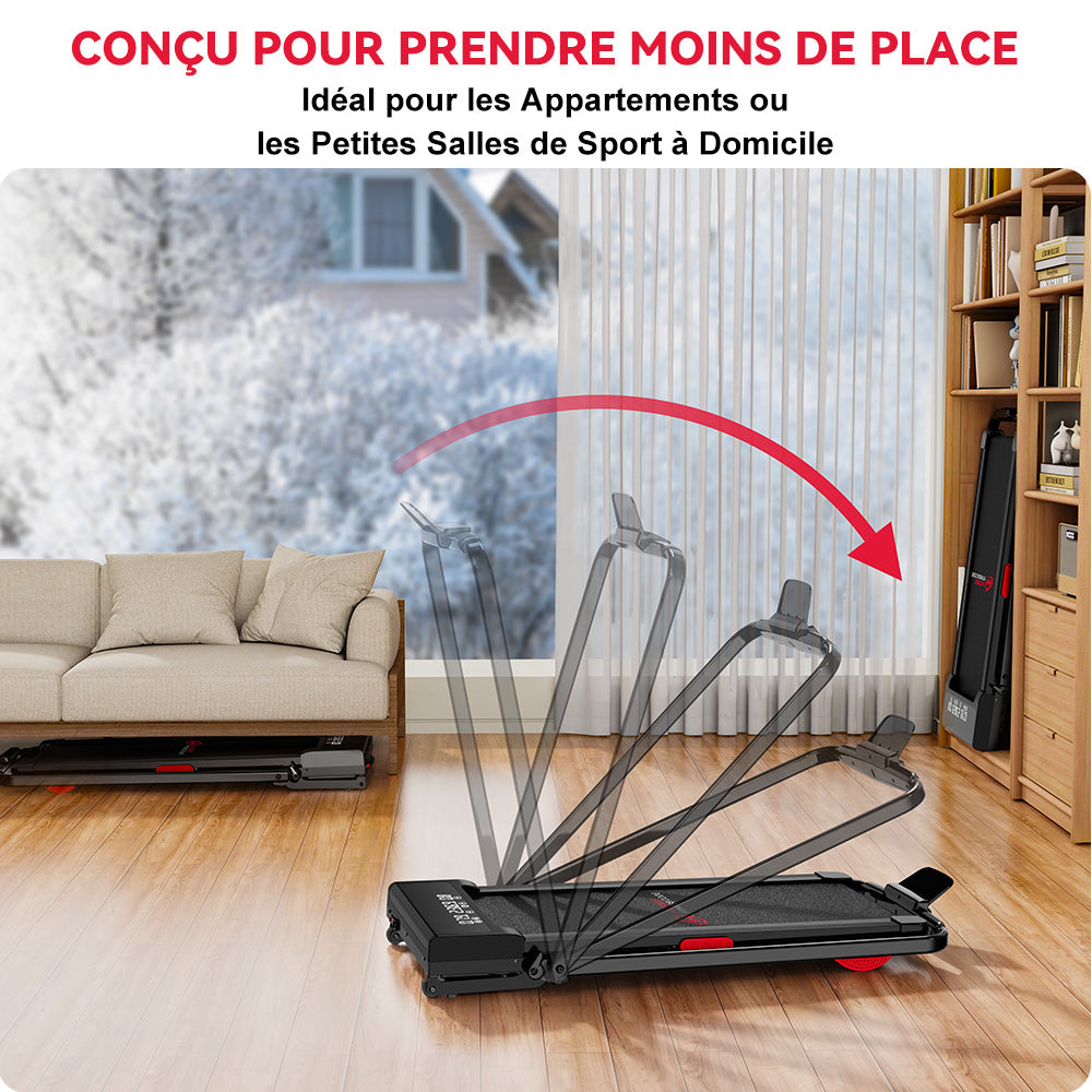 Tapis de Course Pliant Y3 avec Moteur sans Balais, Inclinaison Automatique de 12 %