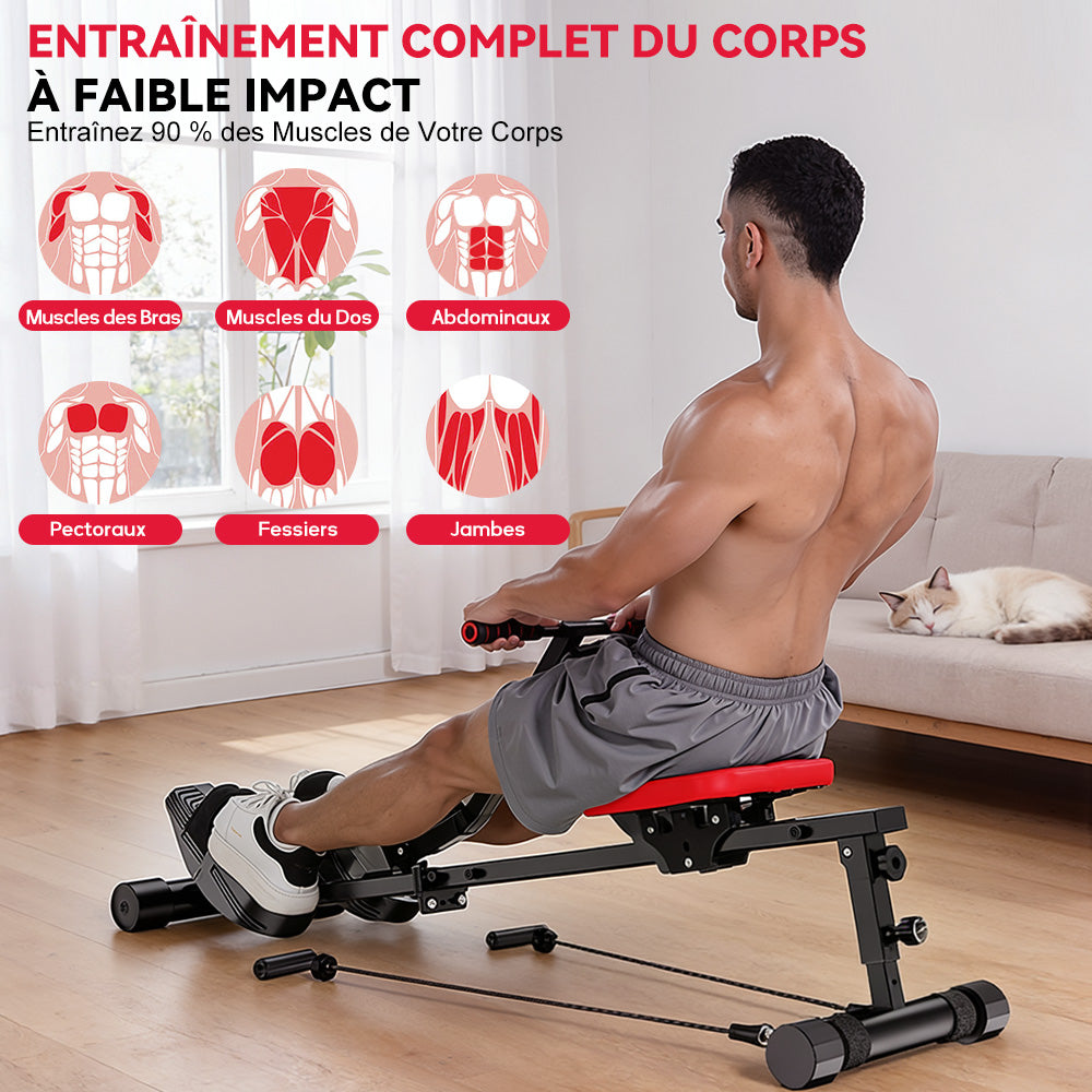 Rameur Hydraulique, Résistance à 12 Niveaux