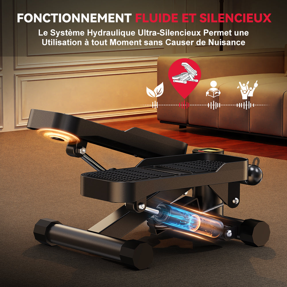 Mini Stepper Hydraulique avec Bandes de Résistance