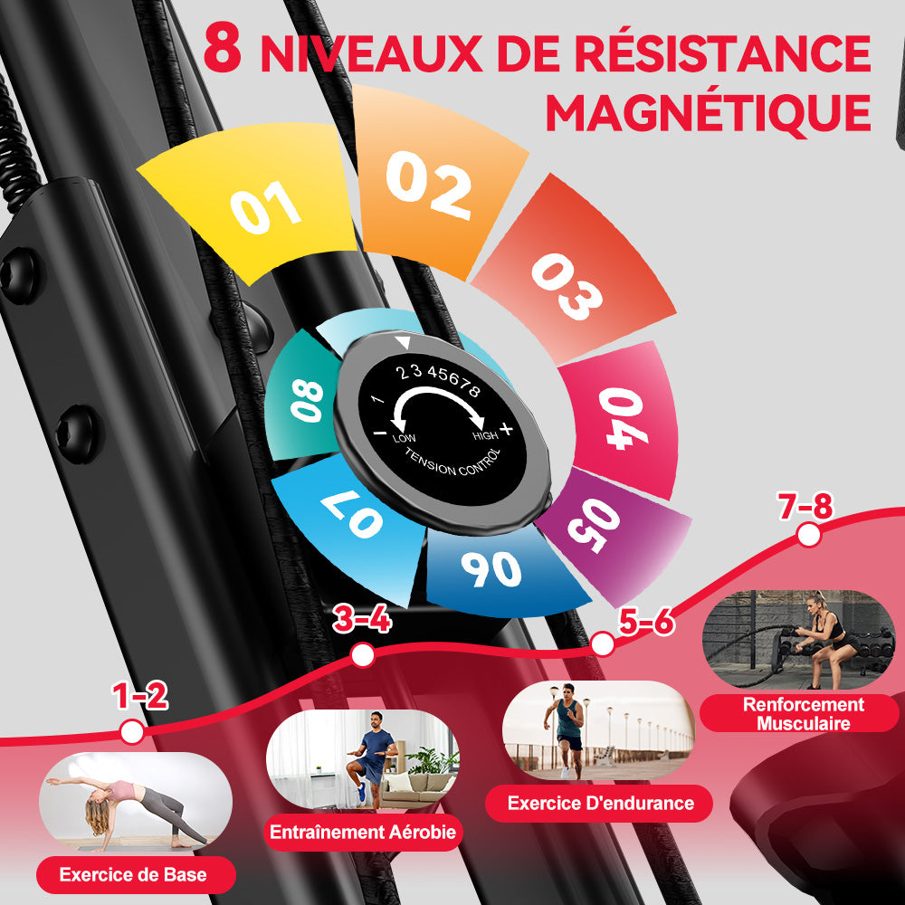 Vélo D'exercice Pliable, Résistance Magnétique