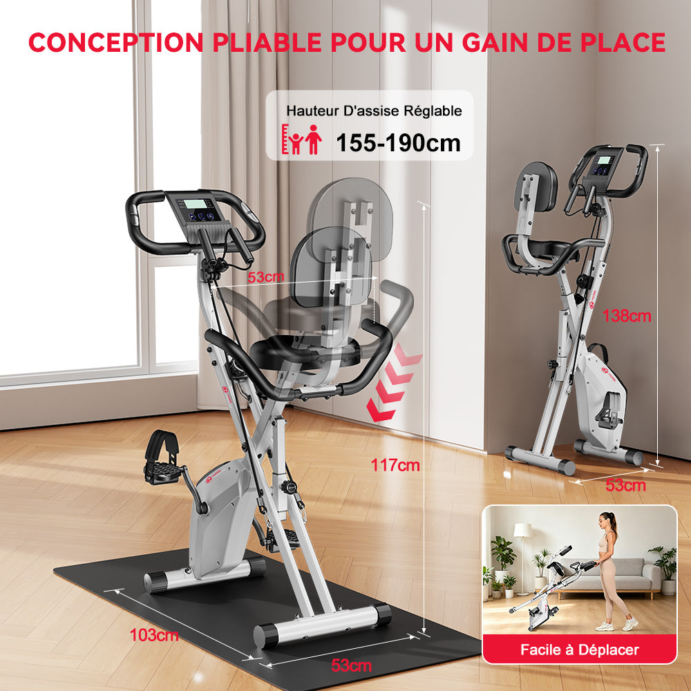 Vélo D'exercice Pliable, Résistance Magnétique