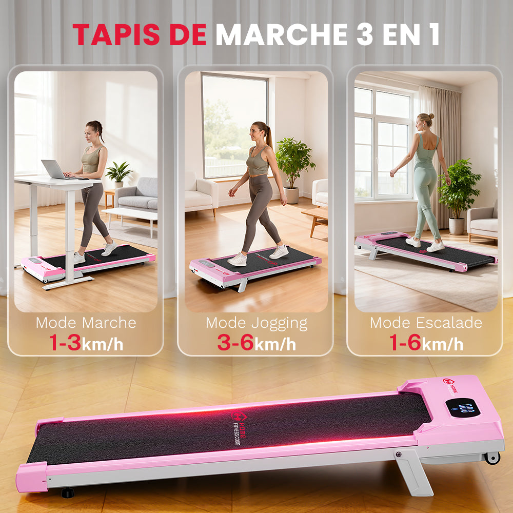 Tapis de Course T7, Vitesse 1-6KM/H, 5% Inclinaison Manuelle