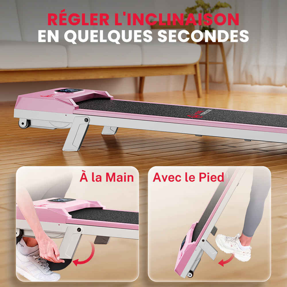 Tapis de Course T7, Vitesse 1-6KM/H, 5% Inclinaison Manuelle