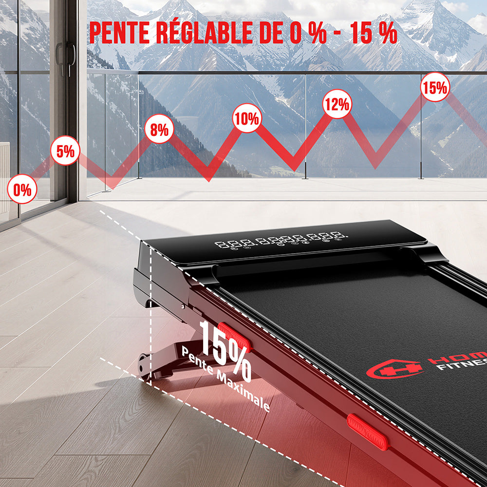 Tapis de Course Y5 avec Moteur sans Balais, 0% - 15 % Inclinaison Automatique
