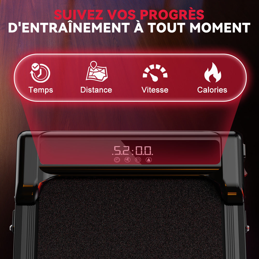 Tapis de Course Z3 avec Moteur Sans Balais, Vitesse 1-6 km/h, 5% Inclinaison Manuelle