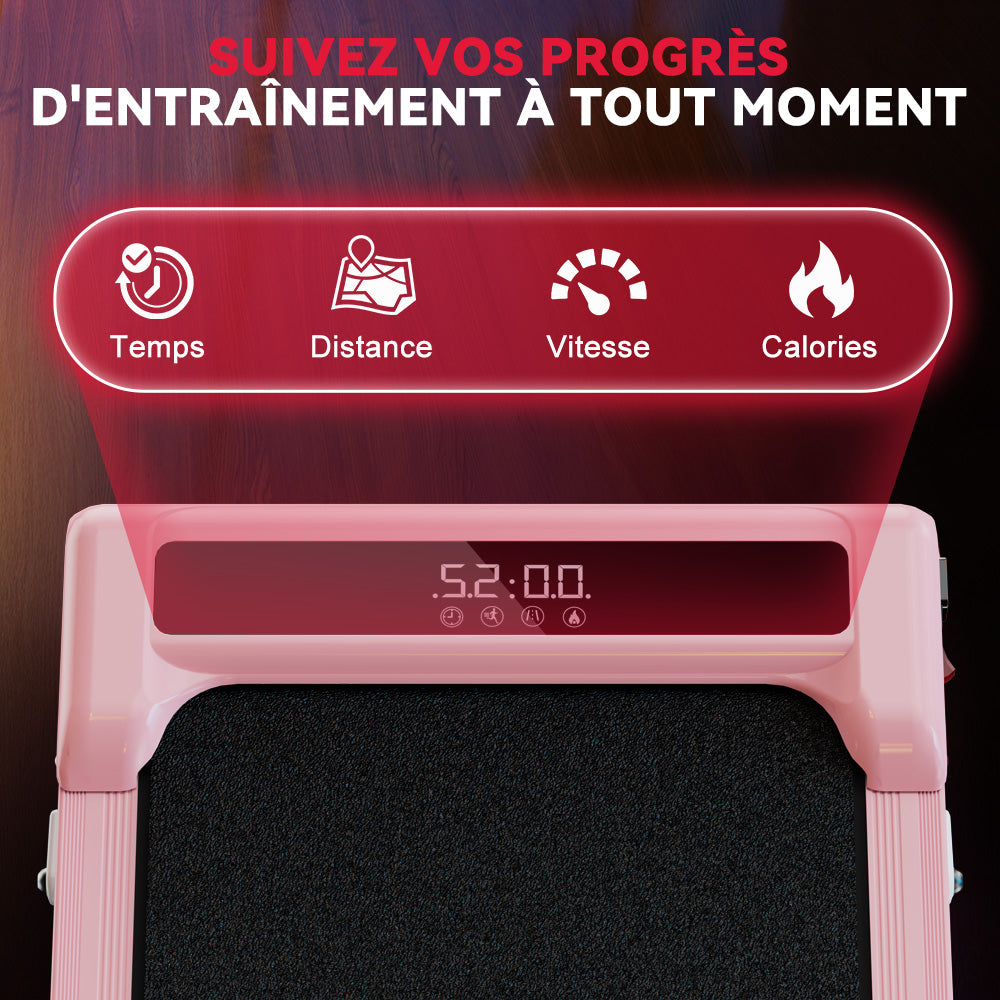 Tapis de Course Z3 avec Moteur Sans Balais, Vitesse 1-6 km/h, 5% Inclinaison Manuelle