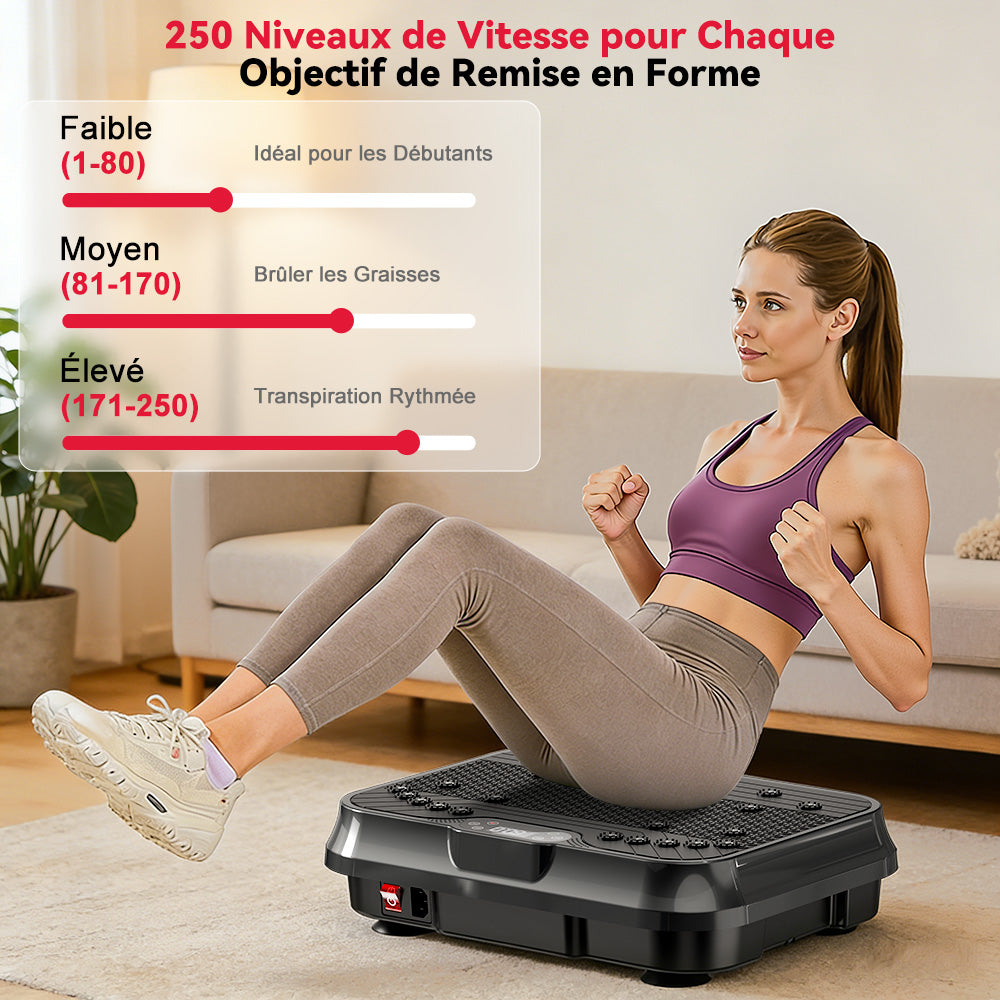 Plateforme Vibrante F1, 250 Niveaux D'intensité