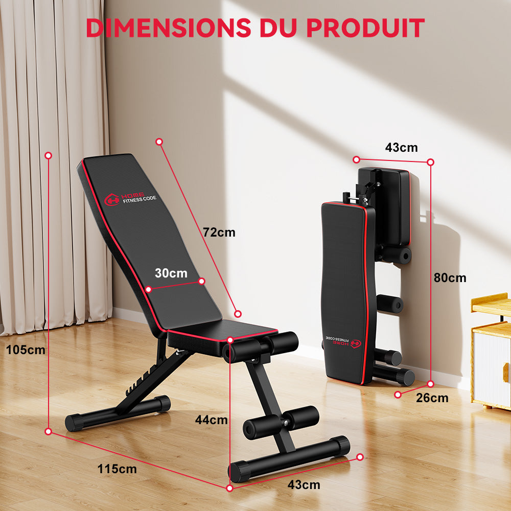 Banc D'entraînement Pliable B1, Dossier Réglable
