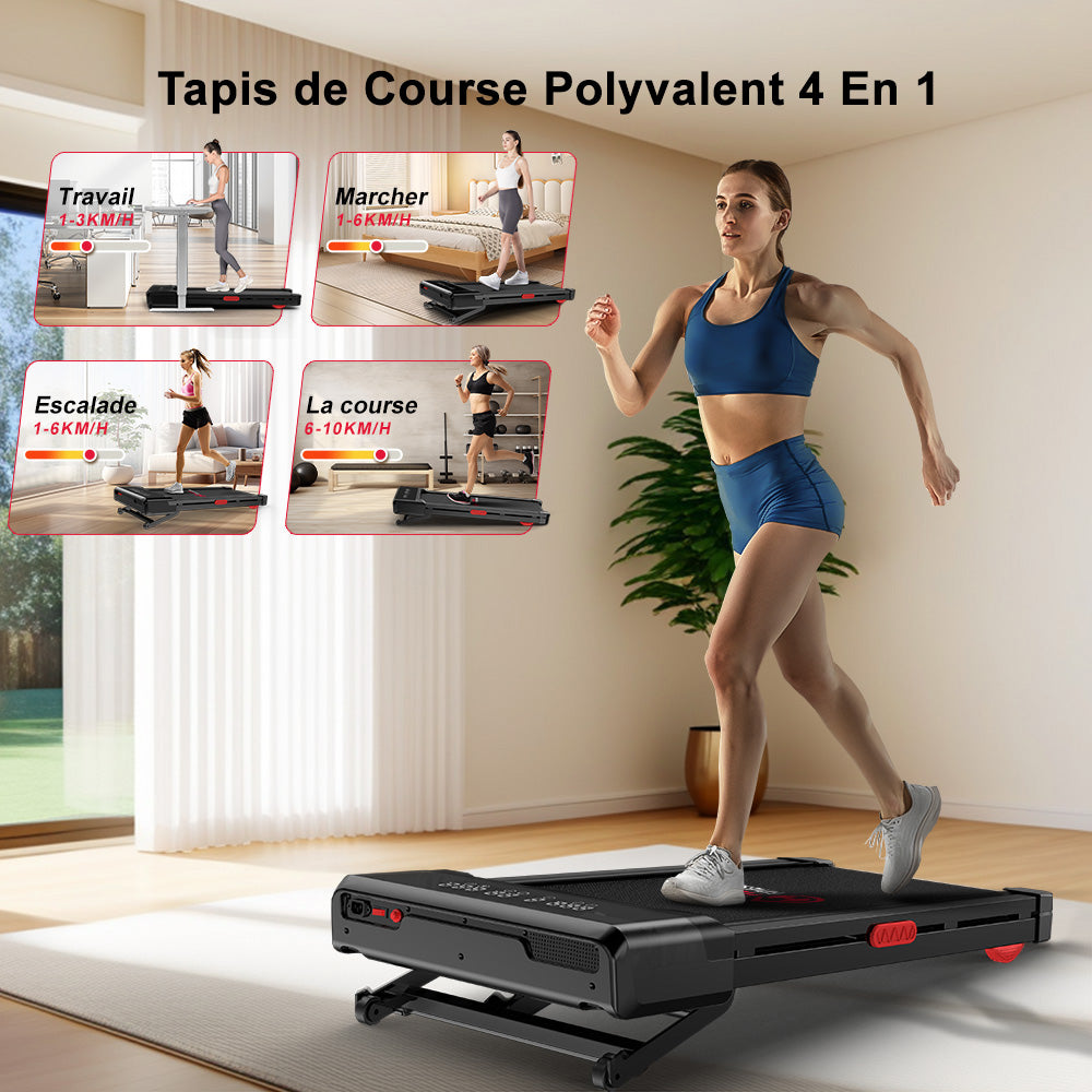 Tapis de Course Y1 avec Inclinaison Automatique de 0 à 12%, Vitesse de 1-10KM/H