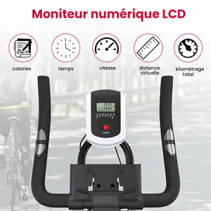 Vélo D'intérieur Vélo D'exercice Stationnaire avec Écran LCD