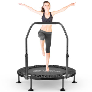 Trampoline Pliable Fitness 40 Pouces, Trampoline D'exercice pour Enfants et Adultes, Trampoline Rebondissant pour L'intérieur et L'extérieur