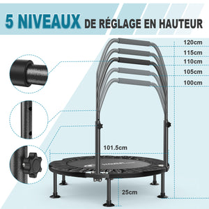 Trampoline Pliable Fitness 40 Pouces, Trampoline D'exercice pour Enfants et Adultes, Trampoline Rebondissant pour L'intérieur et L'extérieur