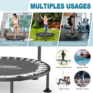 Trampoline Pliable Fitness 40 Pouces, Trampoline D'exercice pour Enfants et Adultes, Trampoline Rebondissant pour L'intérieur et L'extérieur