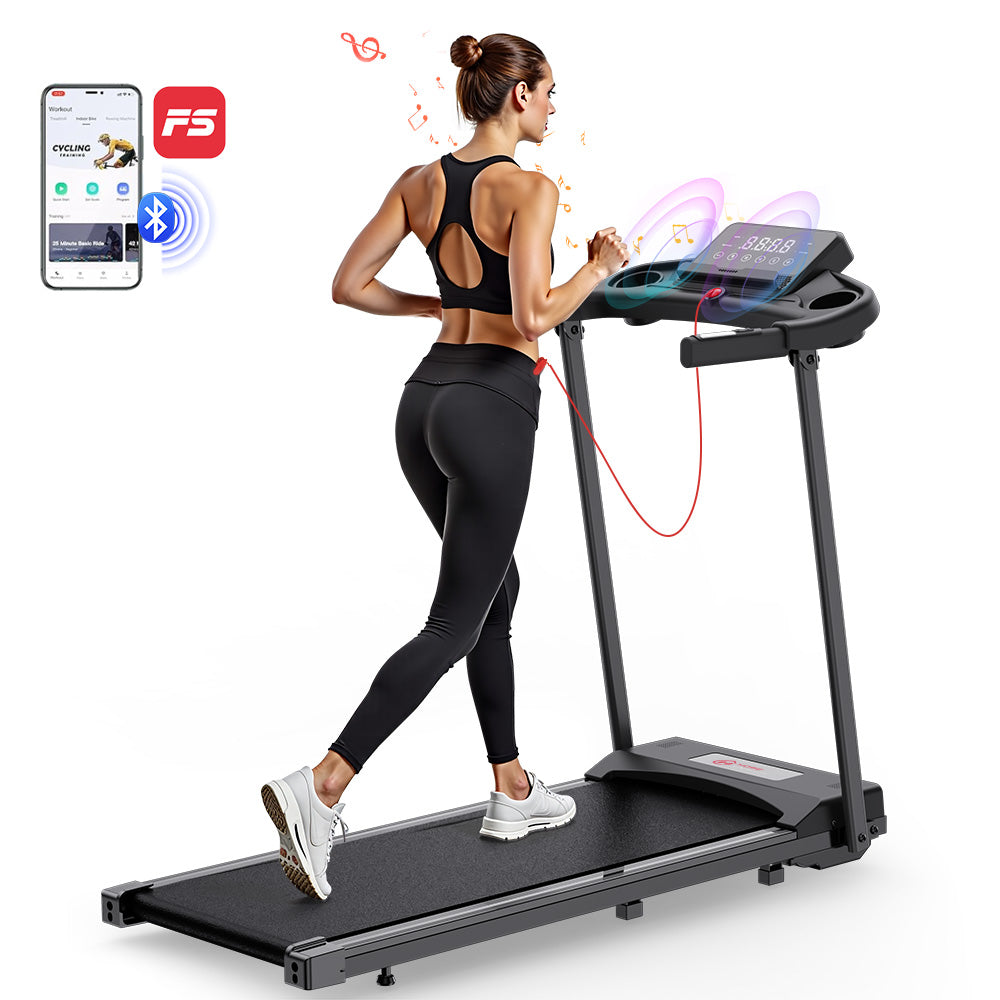 Tapis de Course Pliable A2, 1-12 KM/H, Bluetooth Musique et Application