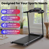 Tapis de Course Pliable A2, 1-12 KM/H, Bluetooth Musique et Application
