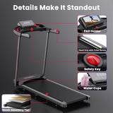Tapis de Course Pliable A2, 1-12 KM/H, Bluetooth Musique et Application