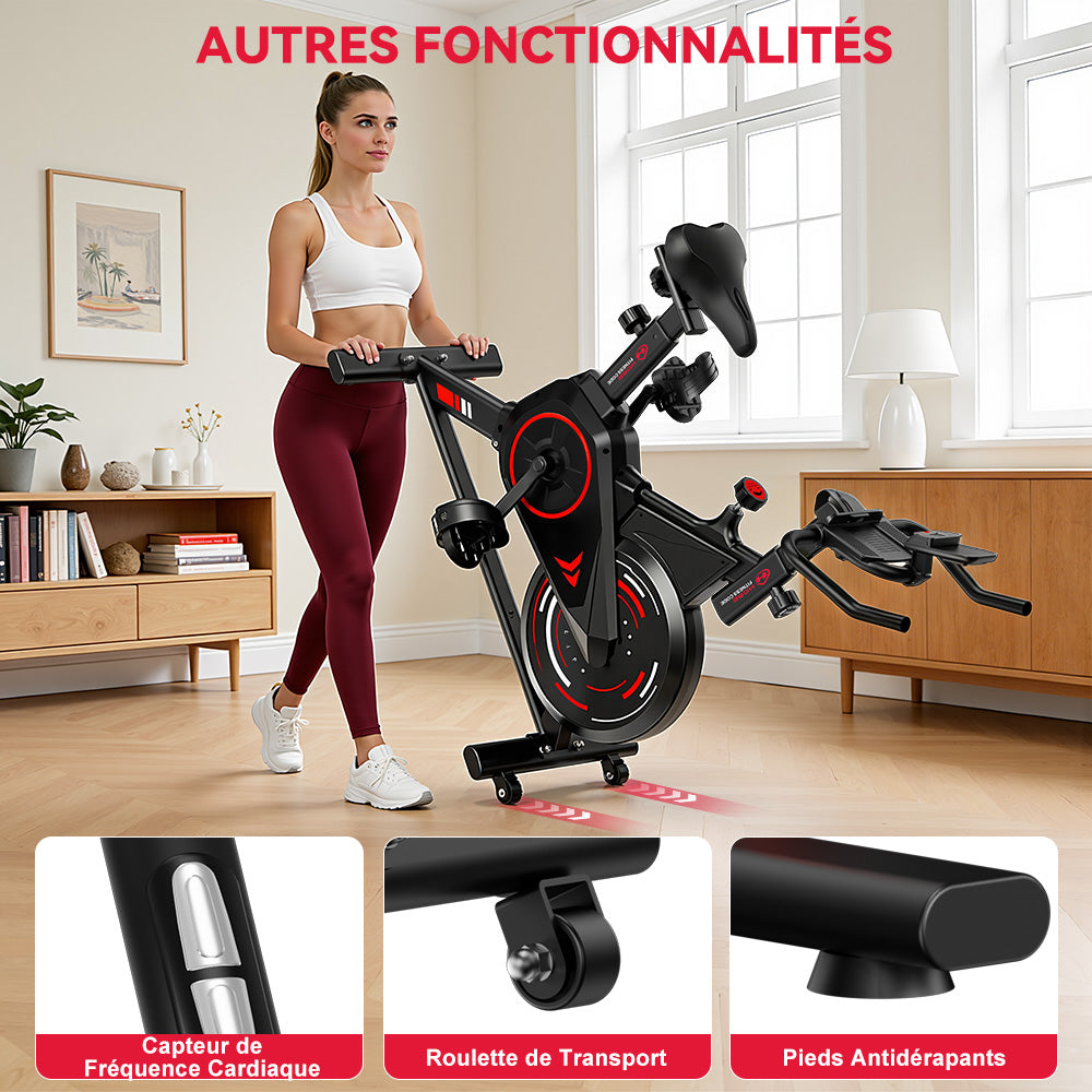 Vélo D'exercice Stationnaire C1, Volant 6 kg
