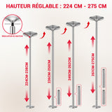 Barre de Danse Fitness Réglable en Hauteur
