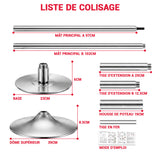 Barre de Danse Fitness Réglable en Hauteur