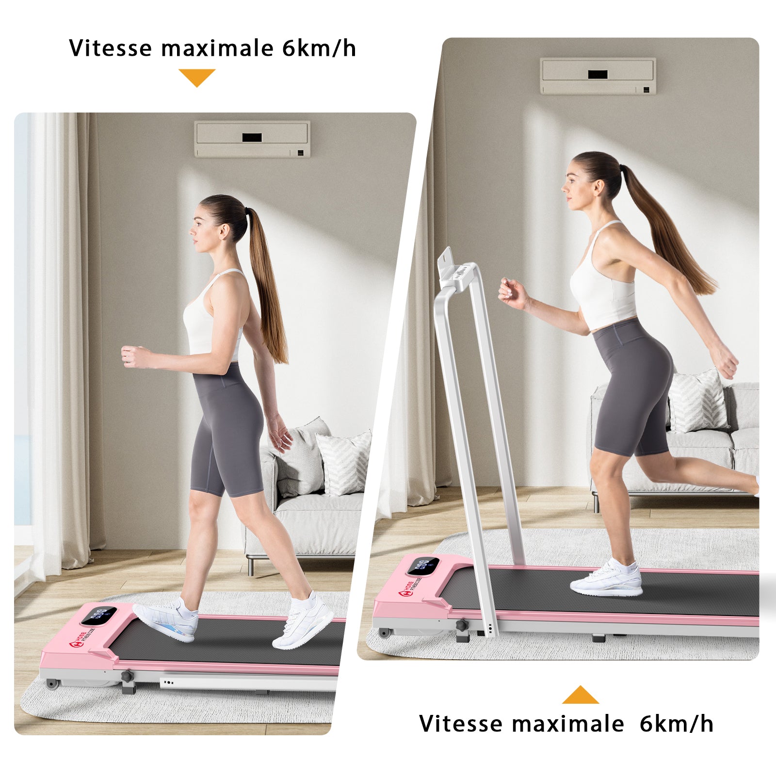 Tapis de course de bureau 16KM/H Machine de marche et de jogging pour HomeFitnessCode FR
