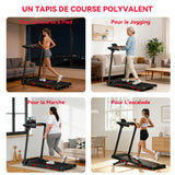 Tapis de Course Pliant Q5 avec Inclinaison, Moteur sans Balais, Vitesse 1-12KM/H