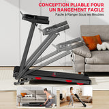 Tapis de Course Pliant Q5 avec Inclinaison, Moteur sans Balais, Vitesse 1-12KM/H
