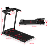 Tapis de Course Pliant Q5 avec Inclinaison, Moteur sans Balais, Vitesse 1-12KM/H