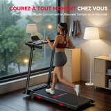 Tapis de Course Pliant Q5 avec Inclinaison, Moteur sans Balais, Vitesse 1-12KM/H