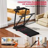 Tapis de Course Pliant Q5 avec Inclinaison, Moteur sans Balais, Vitesse 1-12KM/H