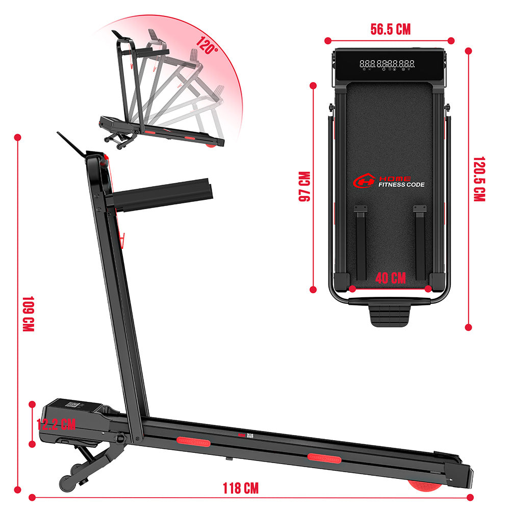 Tapis de Course Pliant Y5 avec Moteur sans Balais, 0% - 15 % Inclinaison Automatique