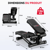 Mini Stepper Hydraulique avec Bandes de Résistance