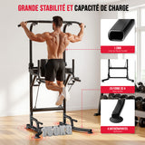 Power Tower Dip Station A1, avec Bandes de Résistance
