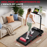 Tapis de Course Q2 Pro avec 5% Inclinaison Manuelle, Vitesse 1-10 km/h (Nouvelle Version)