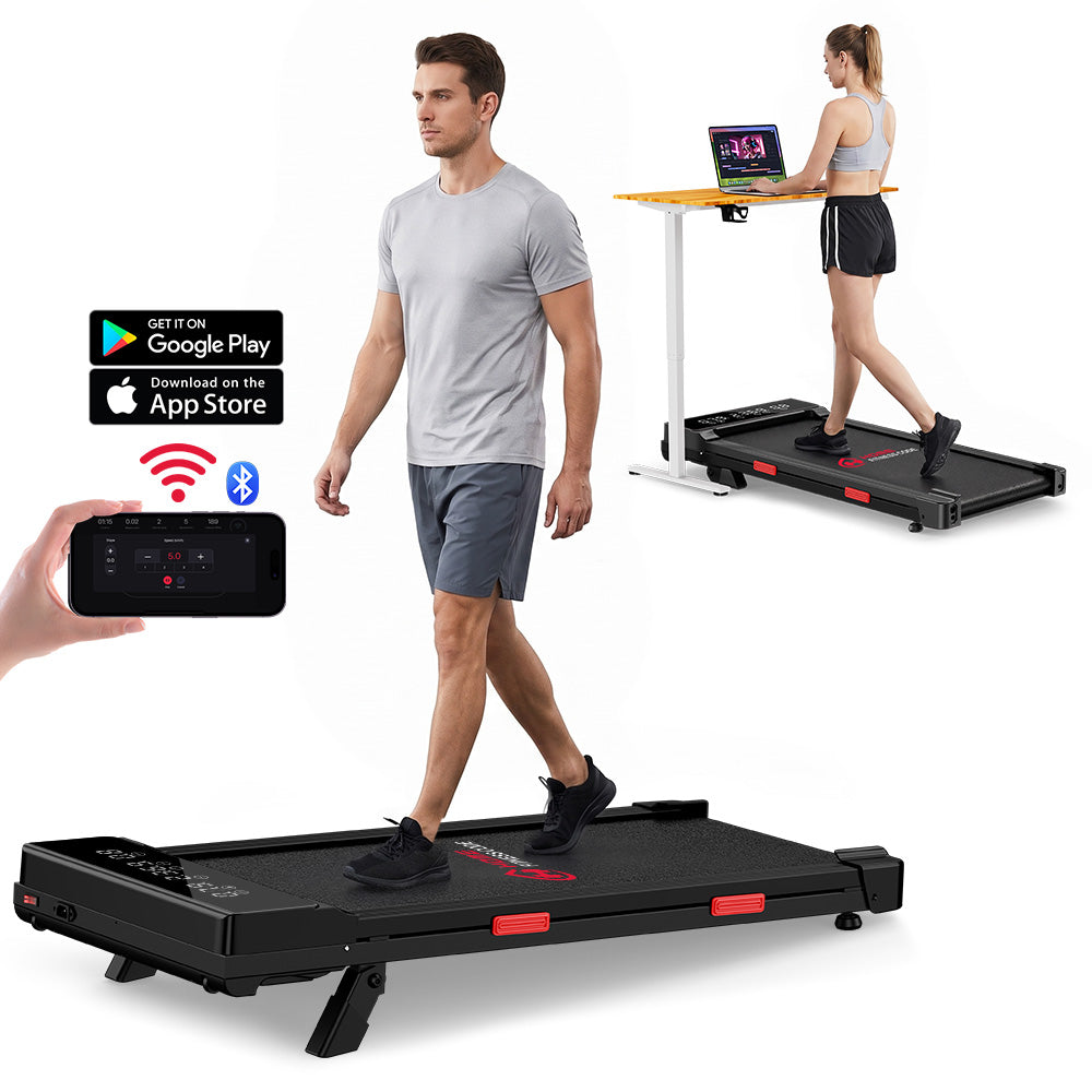 Tapis de Course Q2 Pro avec 5% Inclinaison Manuelle, Vitesse 1-10 km/h (Nouvelle Version)