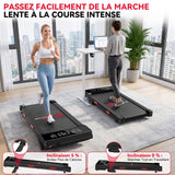 Tapis de Course Q2 Pro avec 5% Inclinaison Manuelle, Vitesse 1-10 km/h (Nouvelle Version)