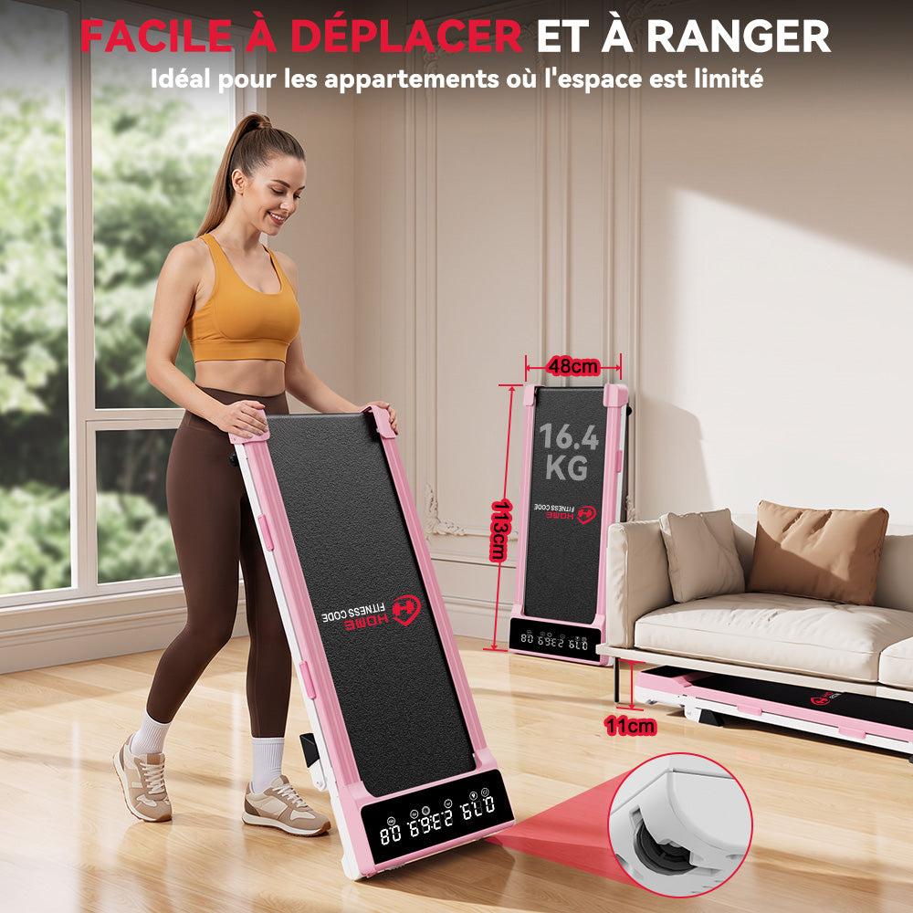 Tapis de Course Q2 Pro avec 5% Inclinaison Manuelle, Vitesse 1-10 km/h (Nouvelle Version)
