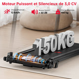 Tapis de Course Pliant Q8, Vitesse 1-12KM/H, Inclinaison Manuelle 5%