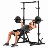 Squat Demi-Rack avec Barre de Traction