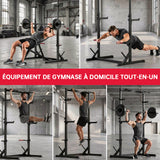 Squat Demi-Rack avec Barre de Traction