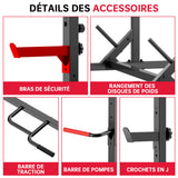 Squat Demi-Rack avec Barre de Traction