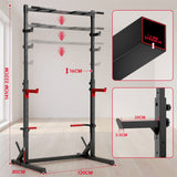 Squat Demi-Rack avec Barre de Traction