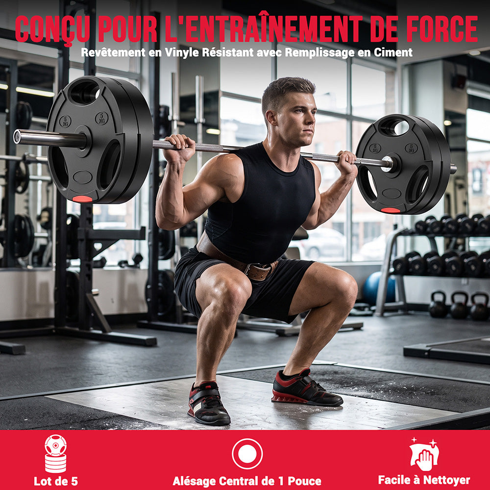 1 Pouce Disques de Musculation Standard, 5 x 5KG