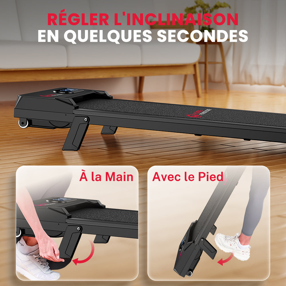 Tapis de Course T7, Vitesse 1-6KM/H, 5% Inclinaison Manuelle