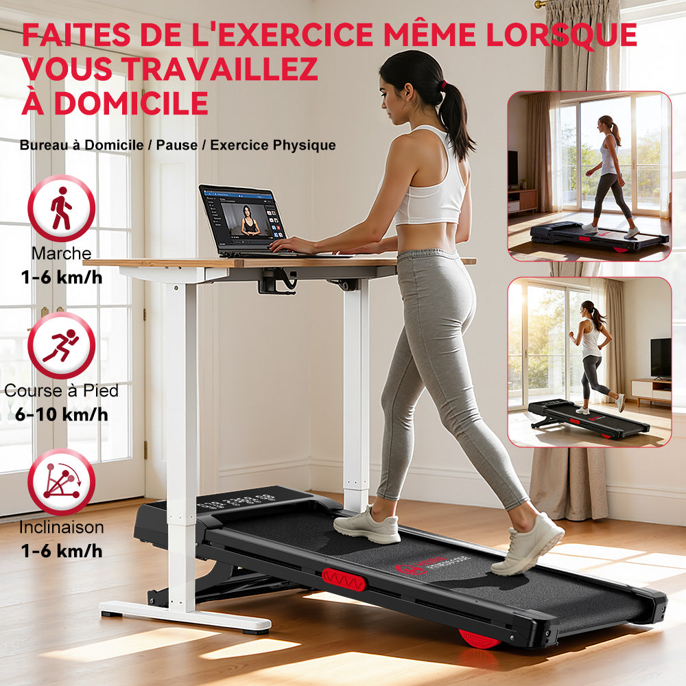 Tapis de Course Y3 avec Moteur sans Balais, Inclinaison Automatique de 12 %